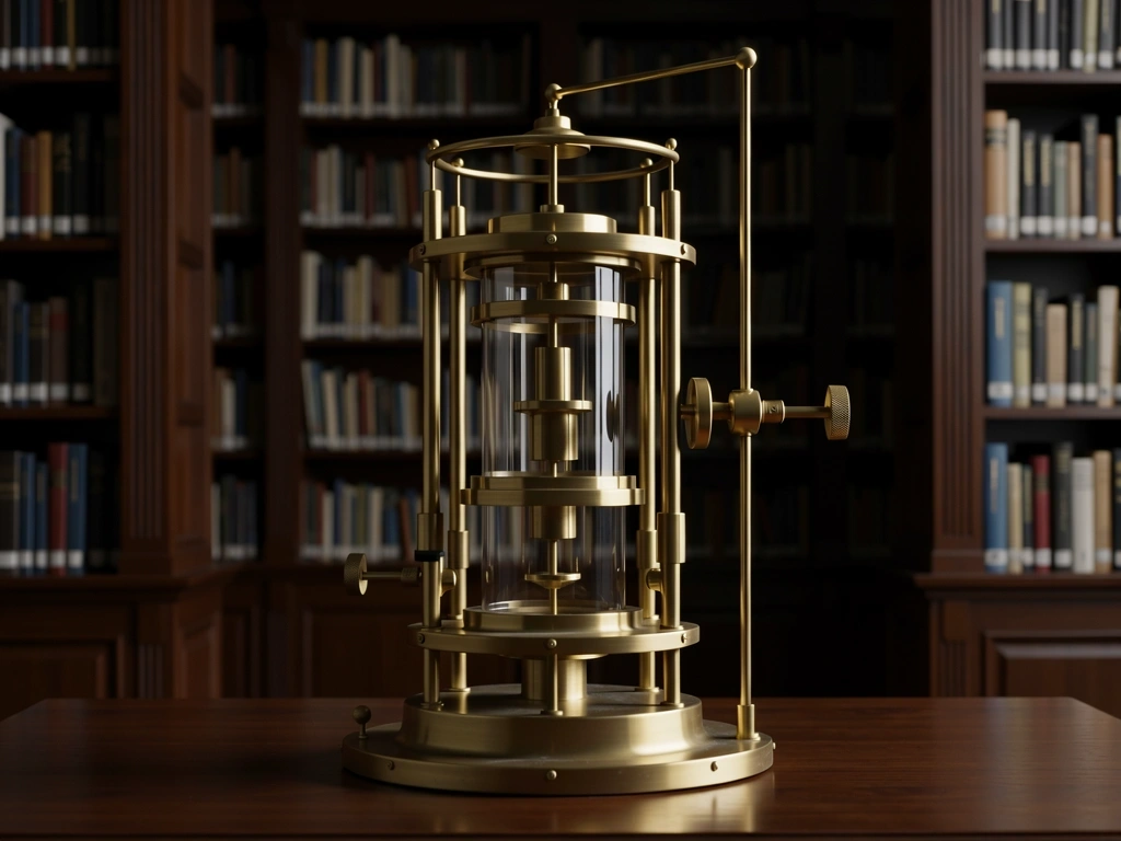 Historisches optisches Gerät in einer Bibliothek